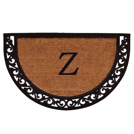 Monogram Door Mat, Black, Natural, 24 in W x 36 in L